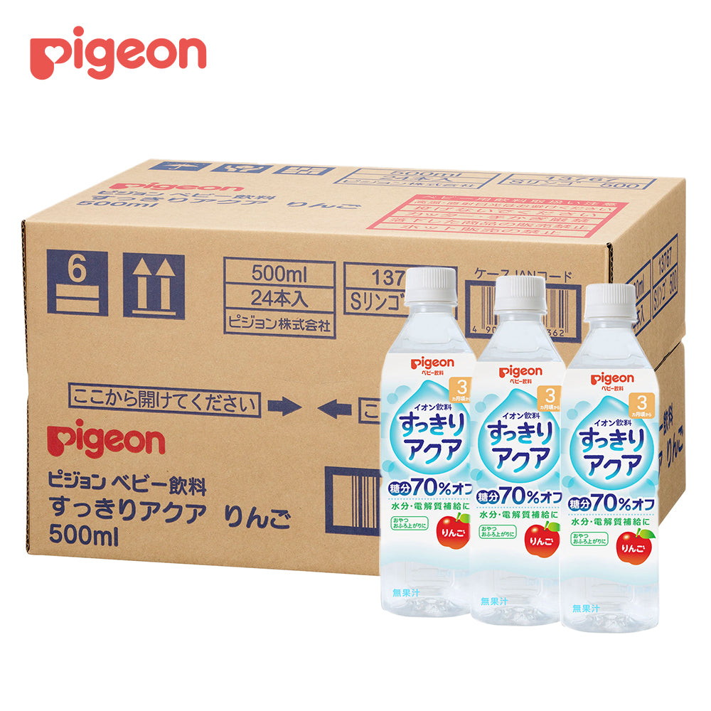 【24本入】すっきりアクア りんご 500ml